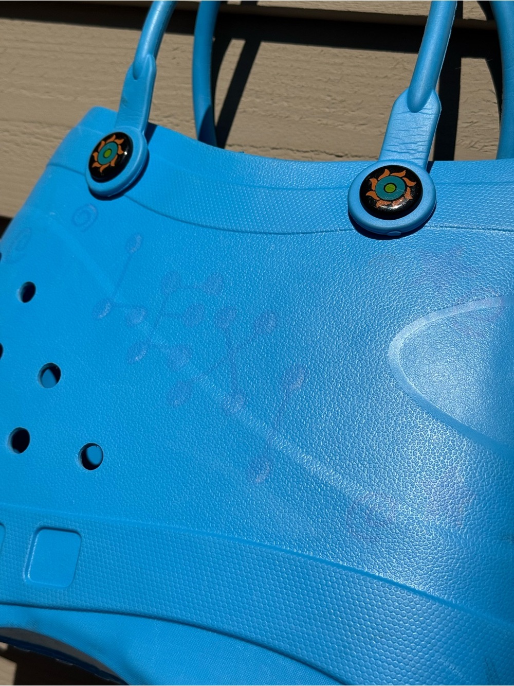 Optari Sol Rubber Tote Bag Light Blue - Picture 2 of 6